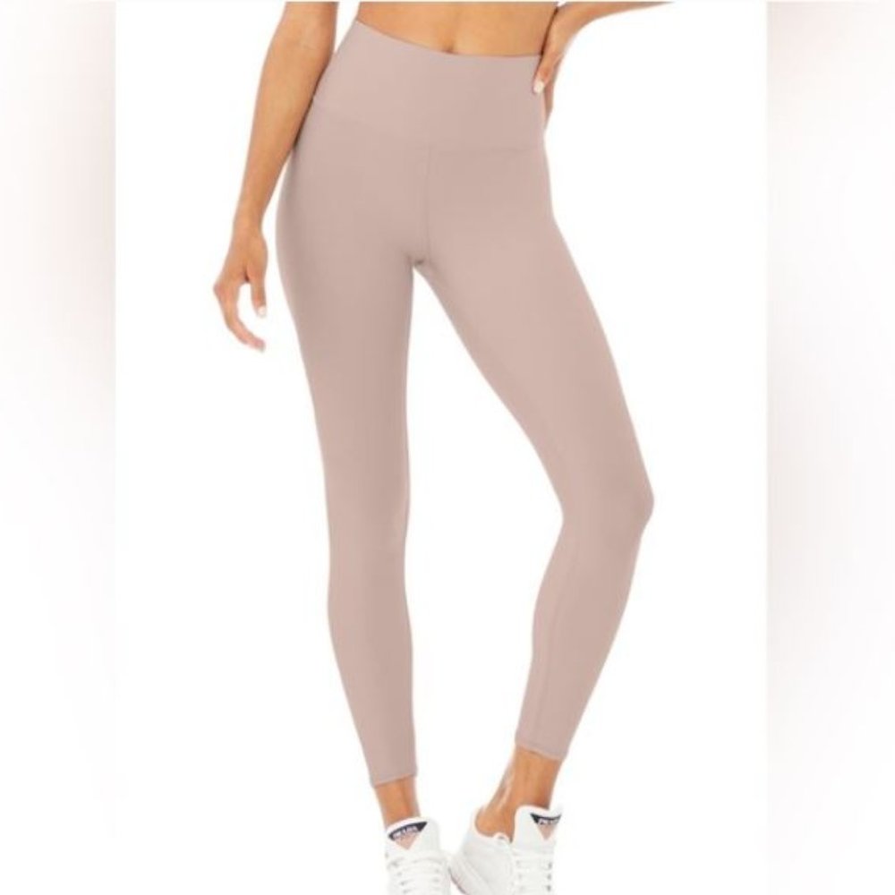 ALO Yoga High-Rise Leggings in Mauve Taupe